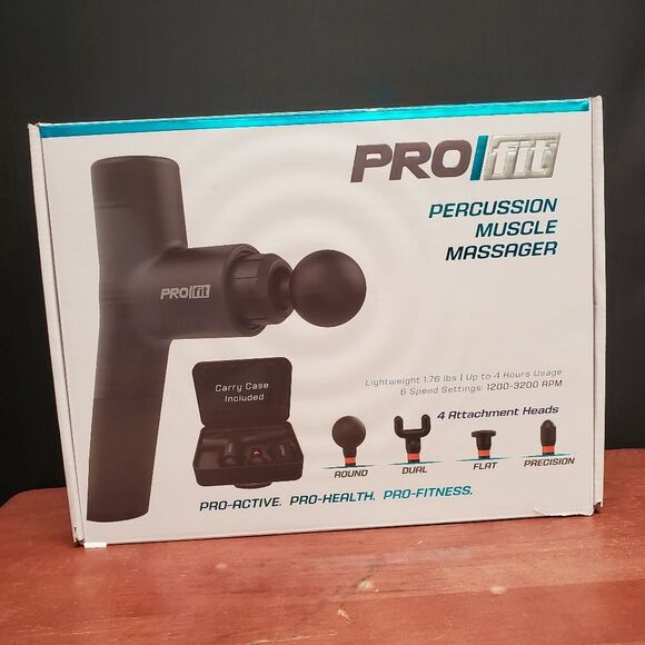 Pro Fit Percussion Muscle Massager with Attachments Rechargable - Picture 1 of 8
